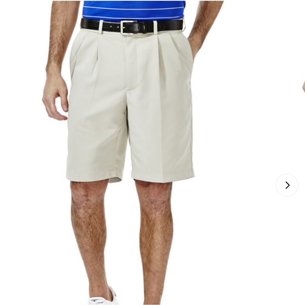 HAGGAR Men’s Performance Wear Pleated Golf Shorts | Size 32” waist